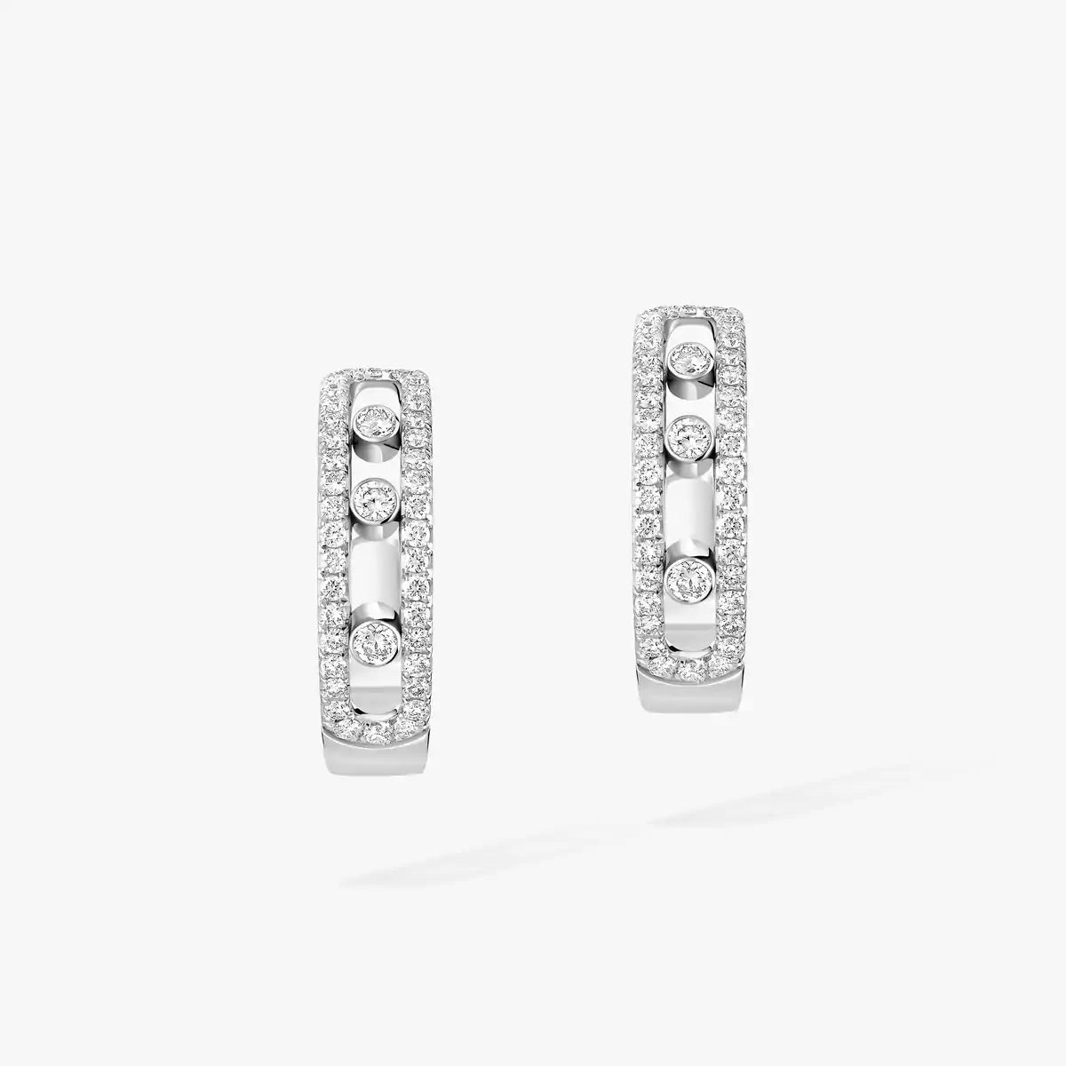 [ELAN LUXE]Diamond Pave_ Hoop Earrings Move