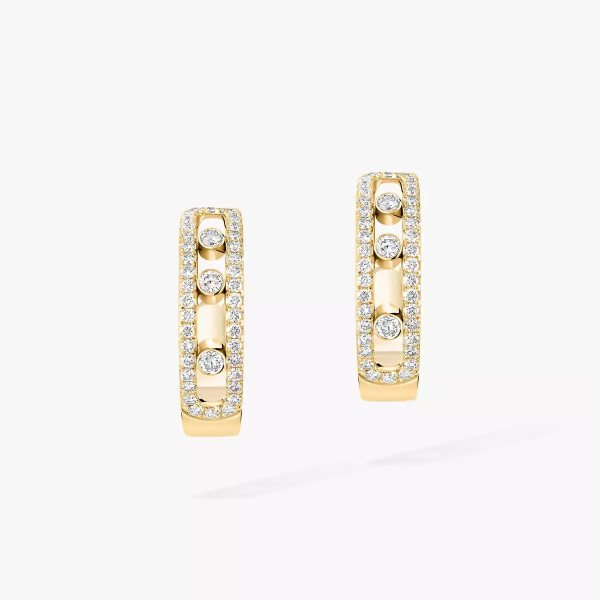 [ELAN LUXE]Diamond Pave_ Hoop Earrings Move