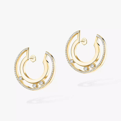 [ELAN LUXE]Move Romane Small Diamond Hoop Earrings