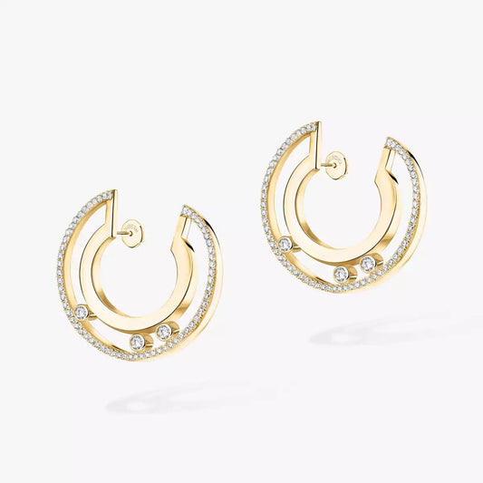 [ELAN LUXE]Move Romane Small Diamond Hoop Earrings