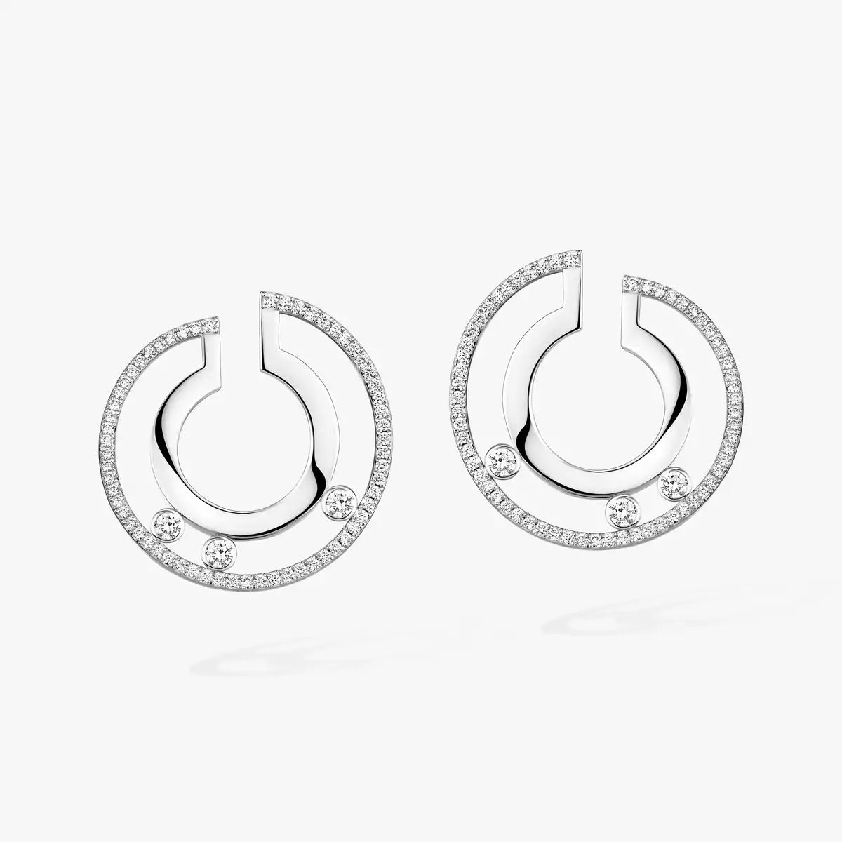 [ELAN LUXE]Move Romane Small Diamond Hoop Earrings