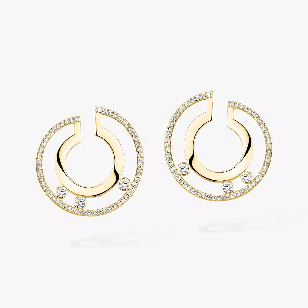 [ELAN LUXE]Move Romane Small Diamond Hoop Earrings