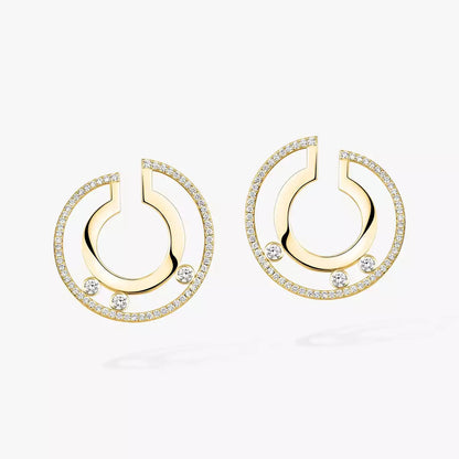 [ELAN LUXE]Move Romane Small Diamond Hoop Earrings