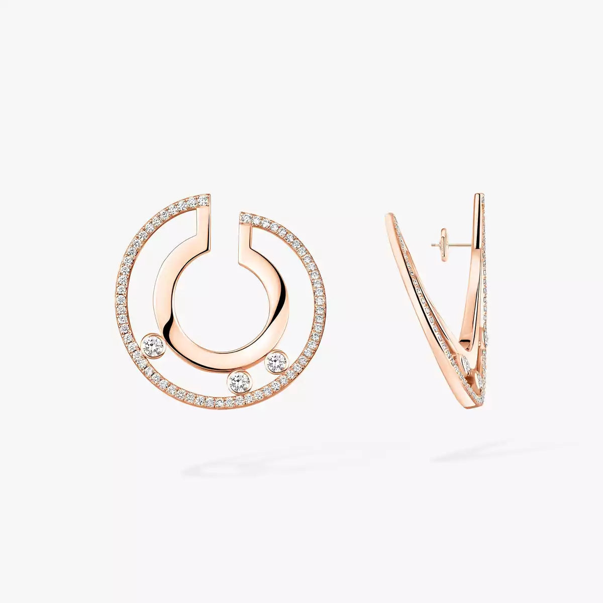 [ELAN LUXE]Move Romane Small Diamond Hoop Earrings