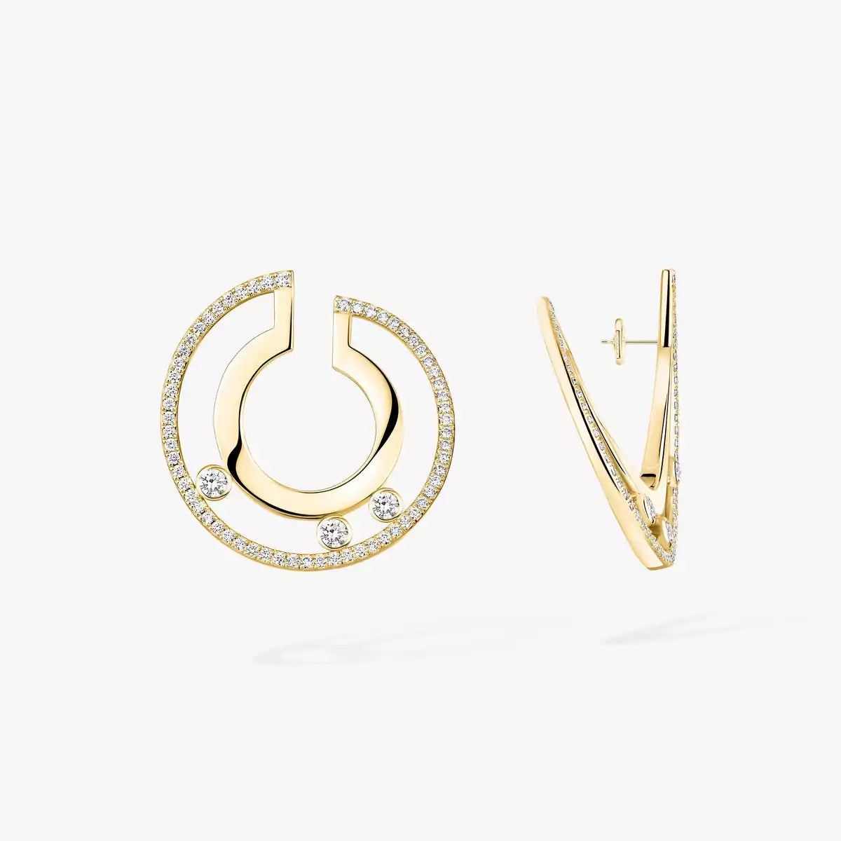 [ELAN LUXE]Move Romane Small Diamond Hoop Earrings
