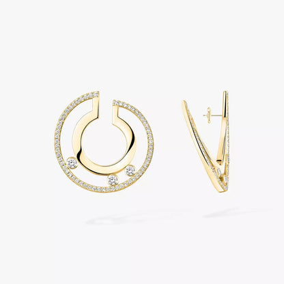 [ELAN LUXE]Move Romane Small Diamond Hoop Earrings