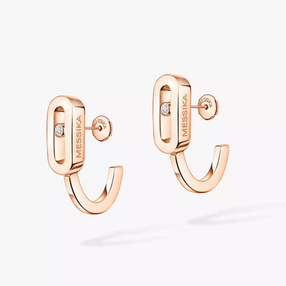 [ELAN LUXE]Diamond Mini Hoop Earrings Move Classique