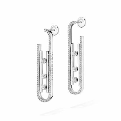 [ELAN LUXE]Diamond Pendant Earrings Move 10Th