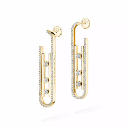 [ELAN LUXE]Diamond Pendant Earrings Move 10Th