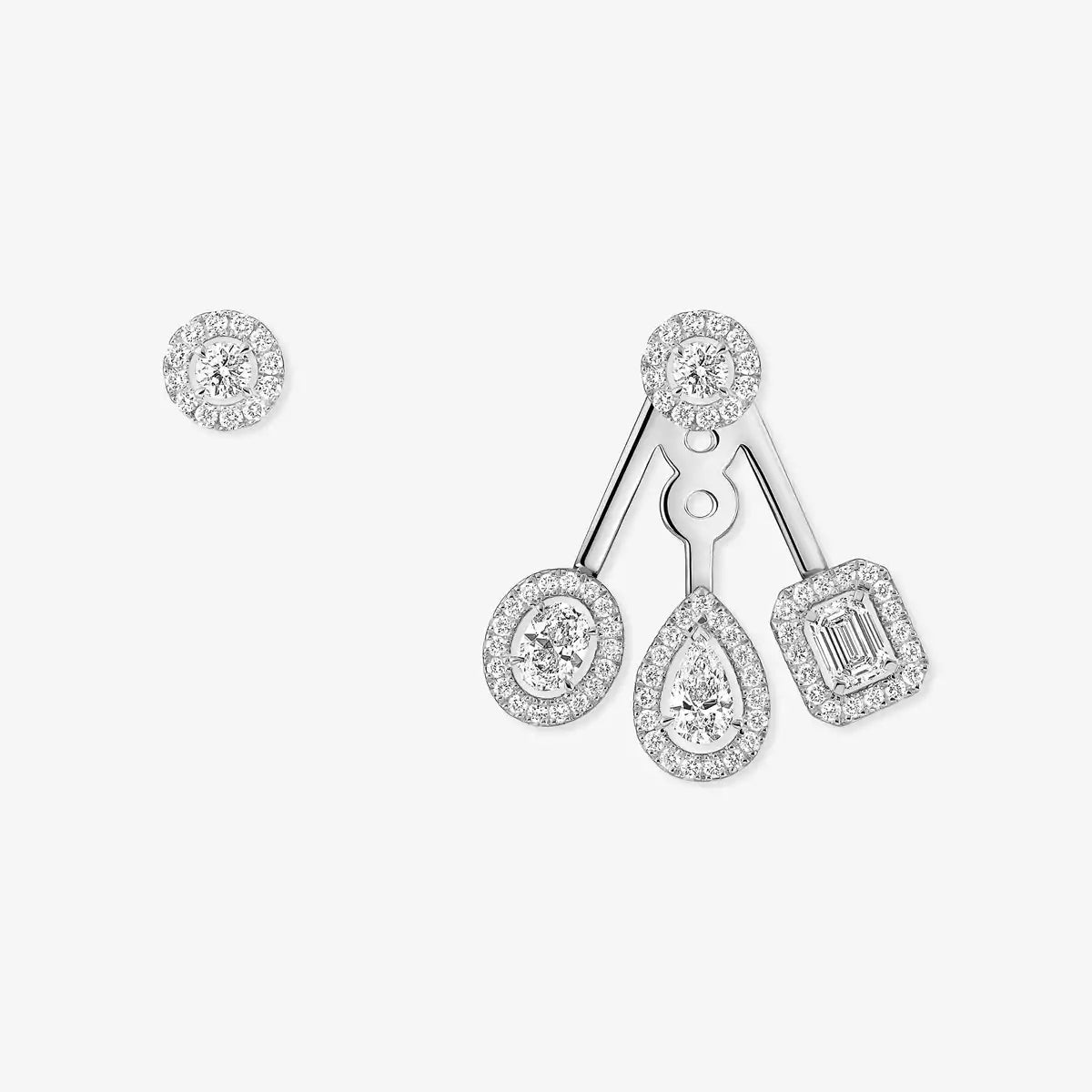 [ELAN LUXE] My Twin Trio  Diamond Earrings