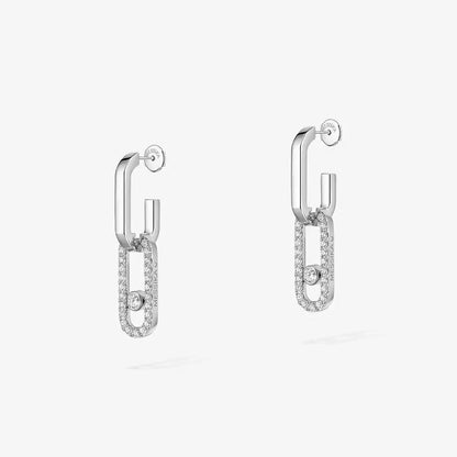 [ELAN LUXE]Move Link Diamond Earrings