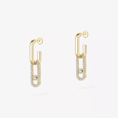 [ELAN LUXE]Move Link Diamond Earrings