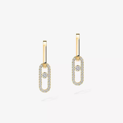 [ELAN LUXE]Move Link Diamond Earrings
