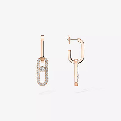 [ELAN LUXE]Move Link Diamond Earrings
