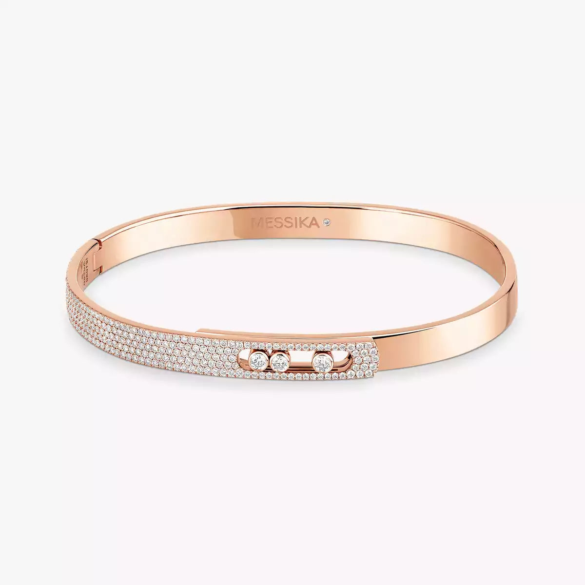 [ELAN LUXE]Move Noa Rose Gold Pav Diamond Bangle Bracelet