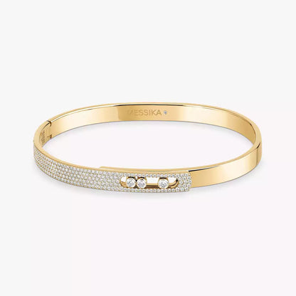 [ELAN LUXE]Move Noa Rose Gold Pav Diamond Bangle Bracelet