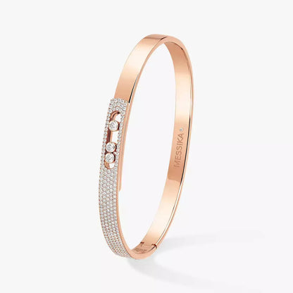 [ELAN LUXE]Move Noa Rose Gold Pav Diamond Bangle Bracelet