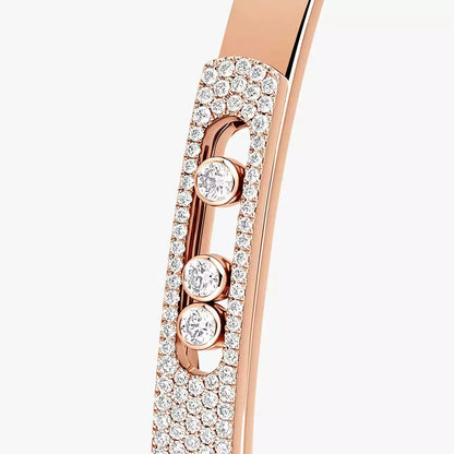 [ELAN LUXE]Move Noa Rose Gold Pav Diamond Bangle Bracelet