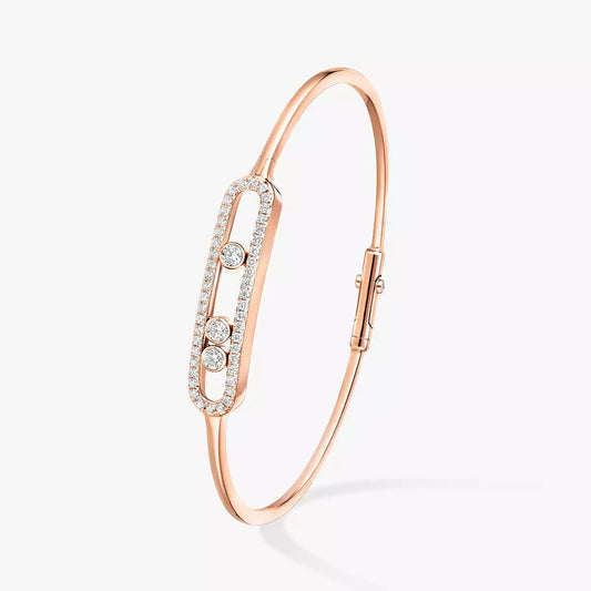 [ELAN LUXE]Move Pav Diamond Bangle Bracelet M
