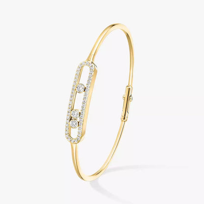 [ELAN LUXE]Move Pav Diamond Bangle Bracelet M