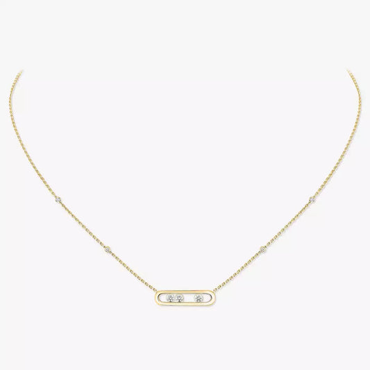 [ELAN LUXE] Baby Move Gold Diamond Necklace