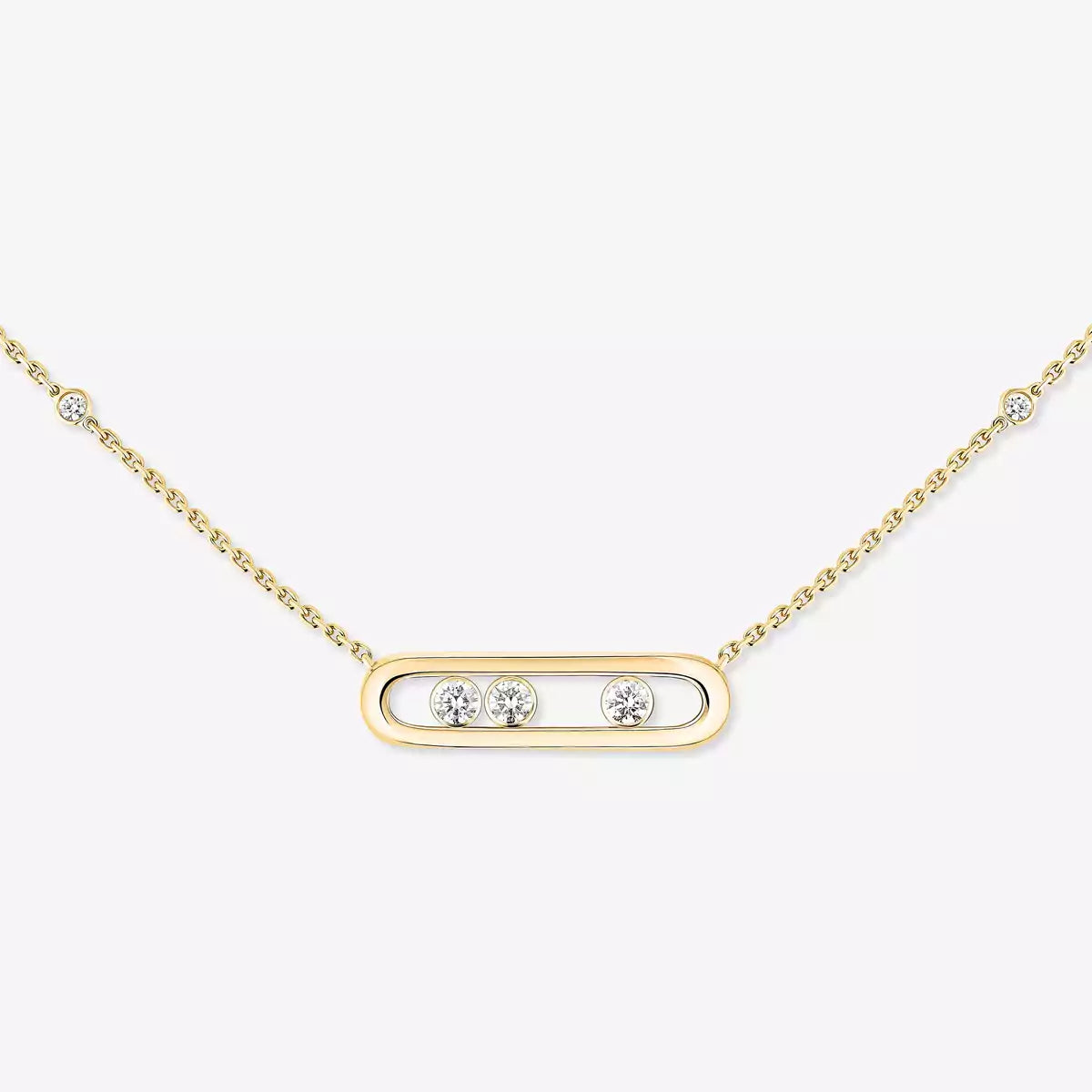[ELAN LUXE] Baby Move Gold Diamond Necklace