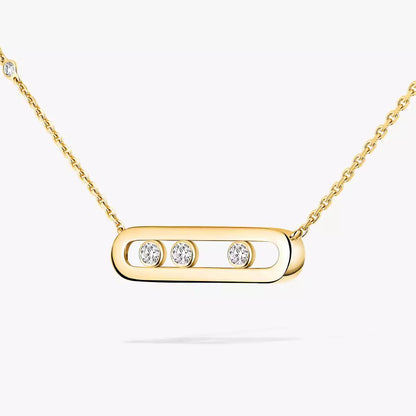 [ELAN LUXE] Baby Move Gold Diamond Necklace
