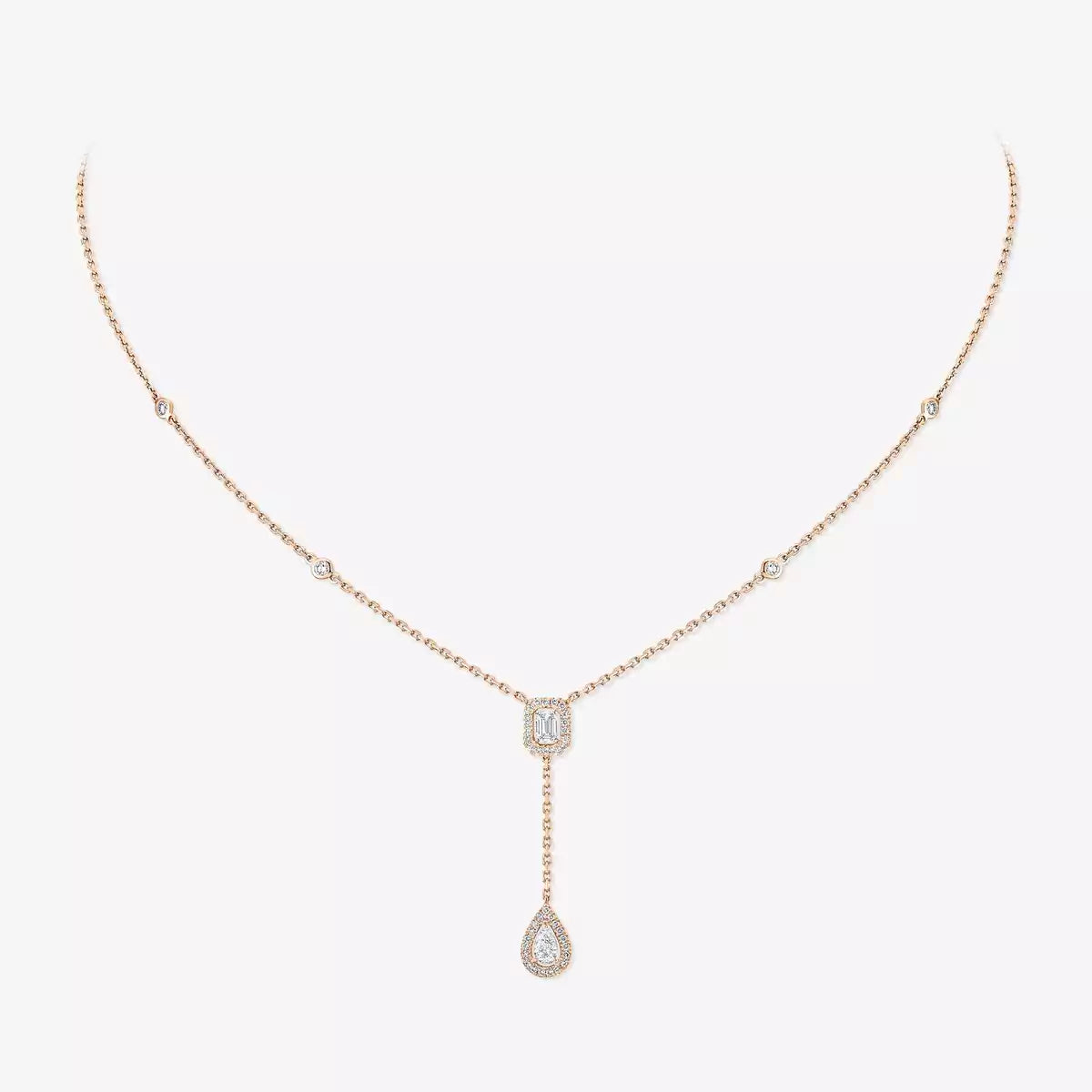[ELAN LUXE]Gold Diamond Tie Necklace