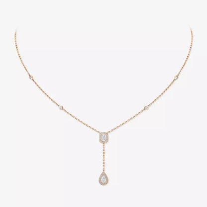 [ELAN LUXE]Gold Diamond Tie Necklace