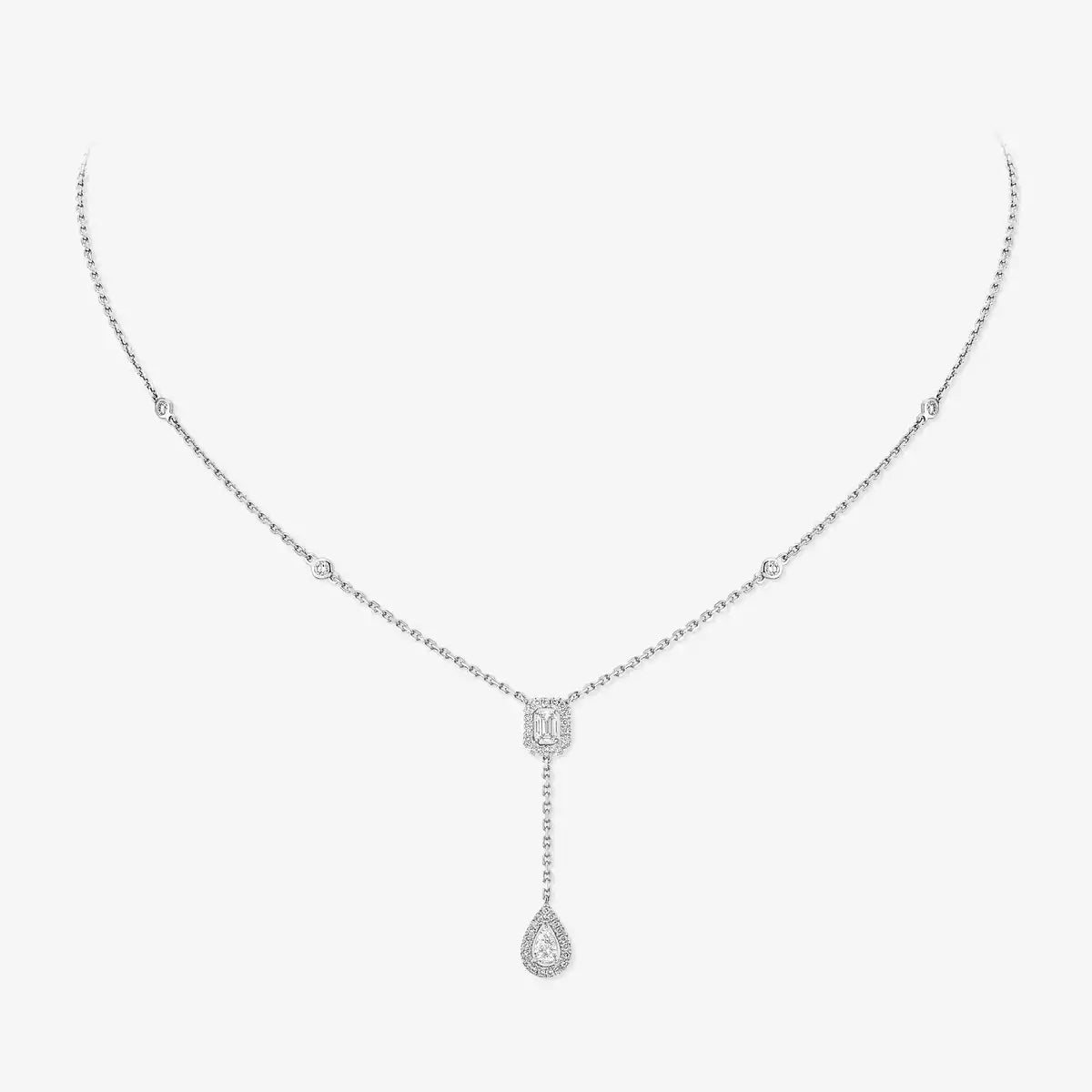 [ELAN LUXE]Gold Diamond Tie Necklace