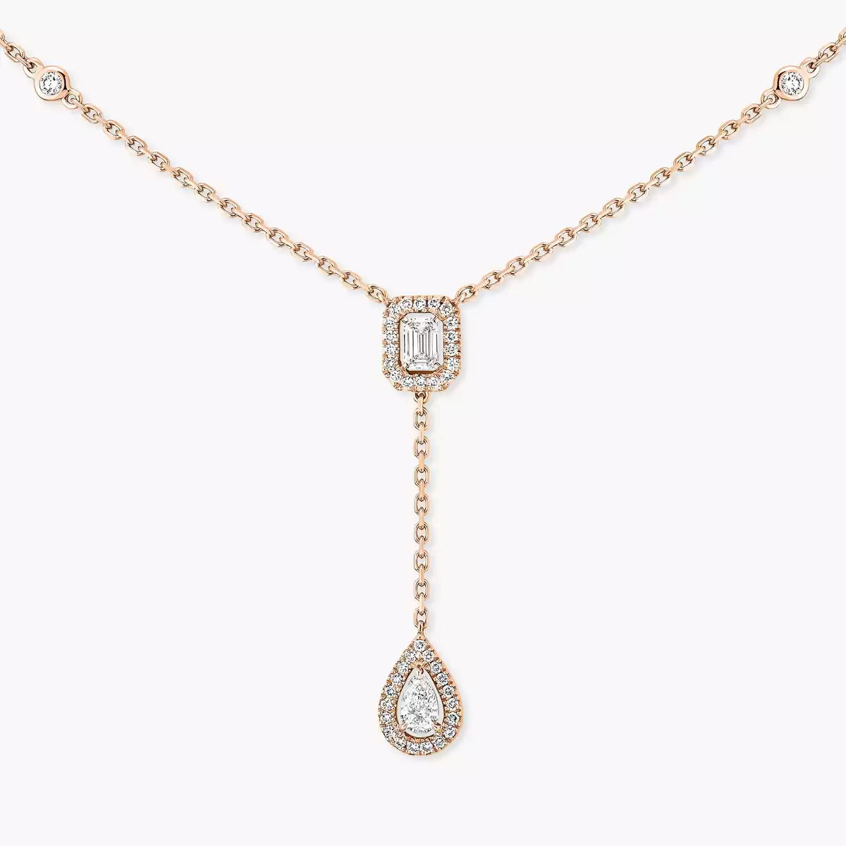 [ELAN LUXE]Gold Diamond Tie Necklace