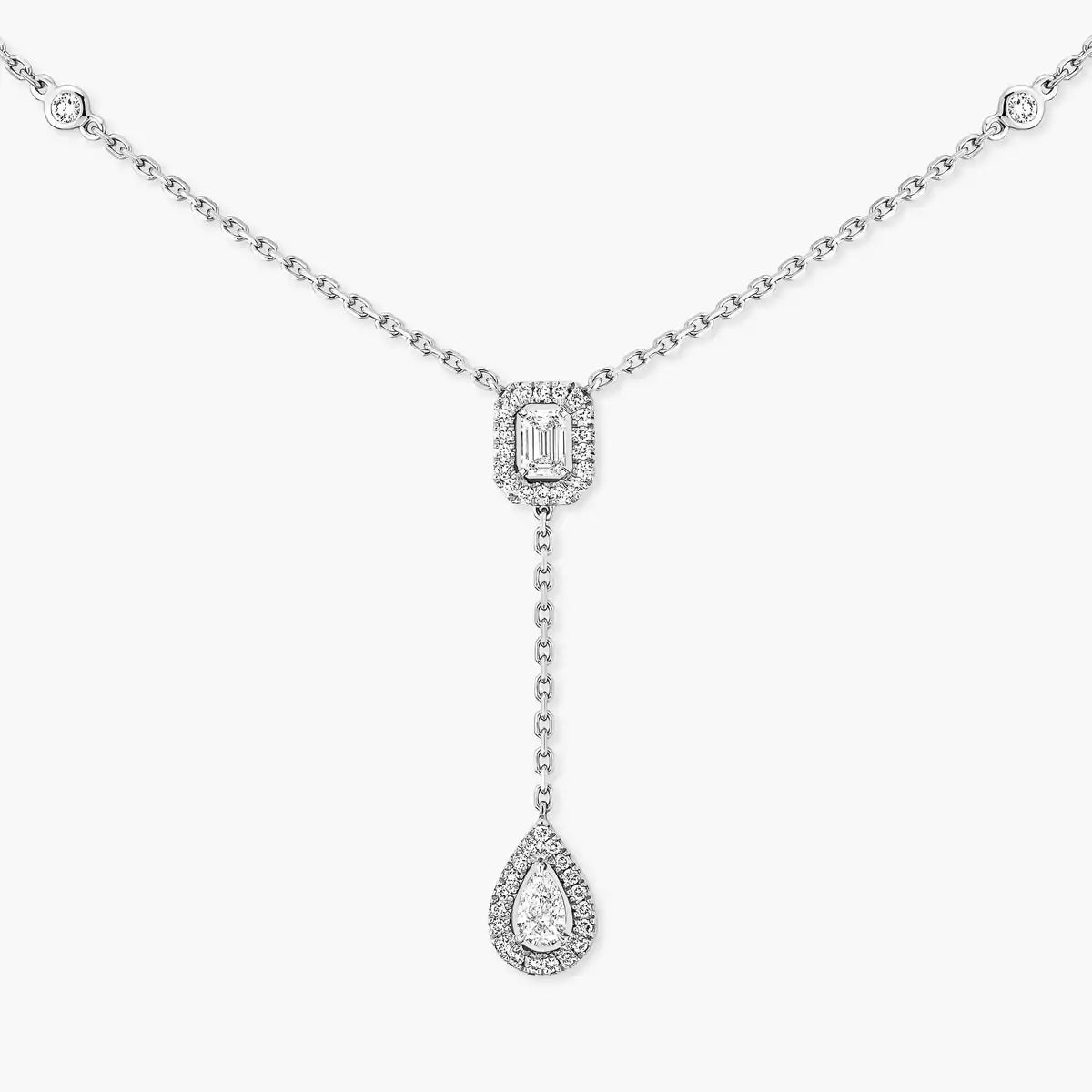 [ELAN LUXE]Gold Diamond Tie Necklace