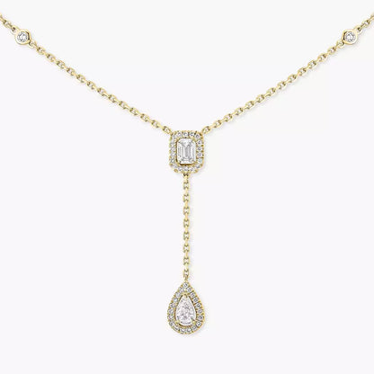 [ELAN LUXE]Gold Diamond Tie Necklace