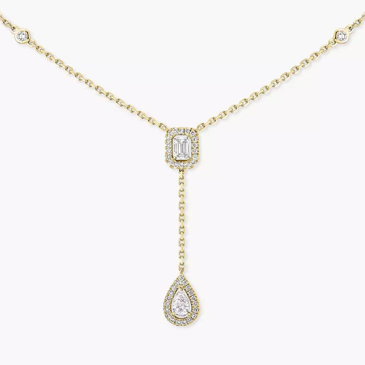 [ELAN LUXE]Gold Diamond Tie Necklace