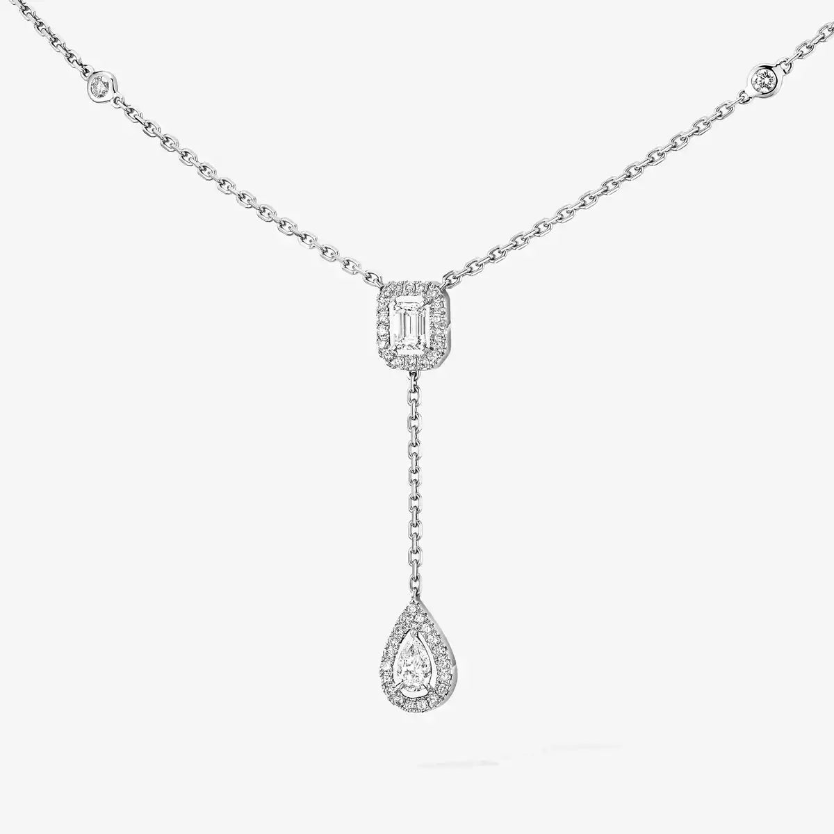 [ELAN LUXE]Gold Diamond Tie Necklace