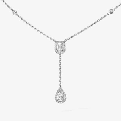 [ELAN LUXE]Gold Diamond Tie Necklace