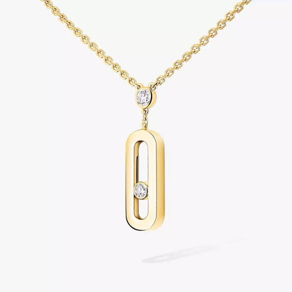 [ELAN LUXE] Move Uno Gold Diamond Long Necklace