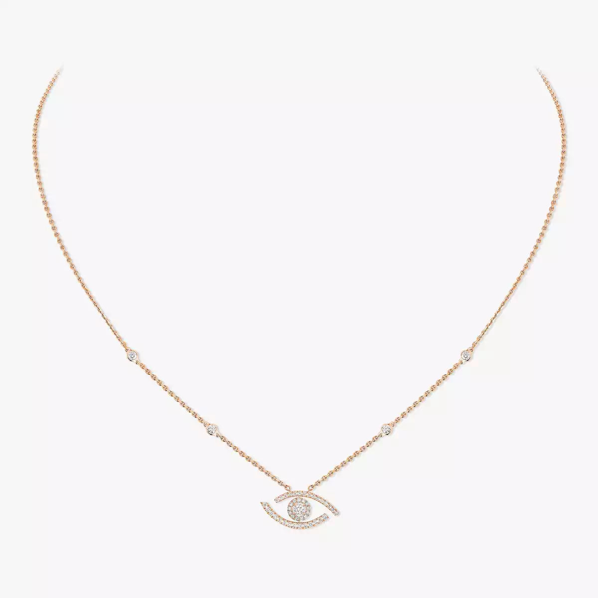 [ELAN LUXE]Pave_ Diamond Necklace Lucky Eye