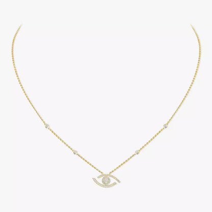 [ELAN LUXE]Pave_ Diamond Necklace Lucky Eye