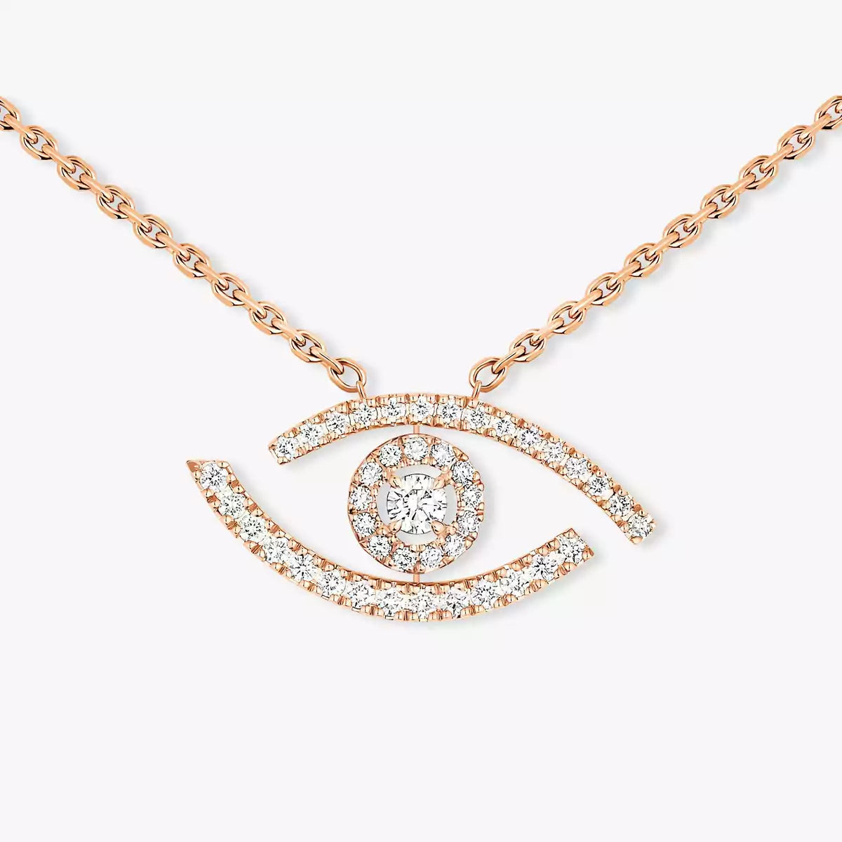 [ELAN LUXE]Pave_ Diamond Necklace Lucky Eye