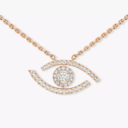 [ELAN LUXE]Pave_ Diamond Necklace Lucky Eye