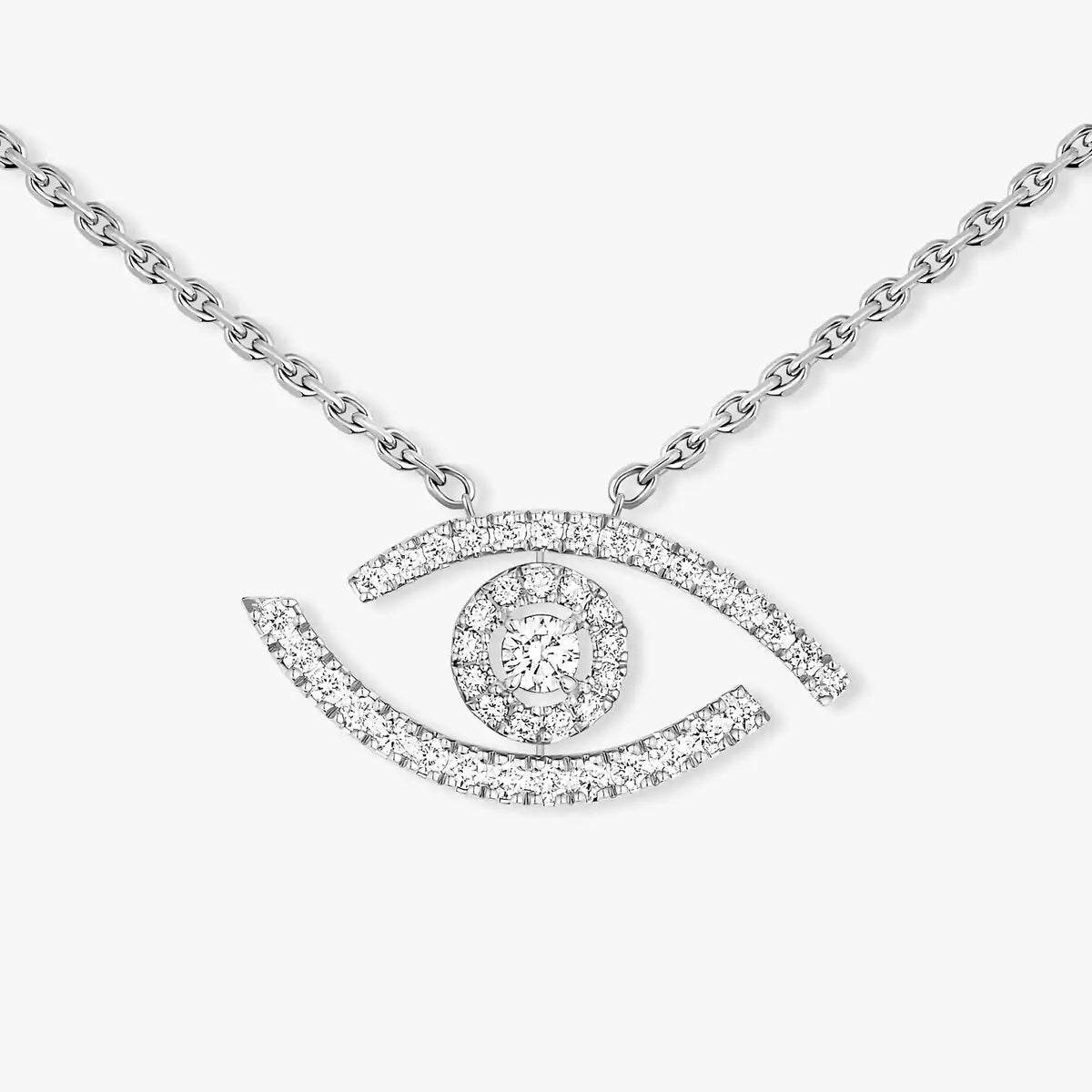 [ELAN LUXE]Pave_ Diamond Necklace Lucky Eye