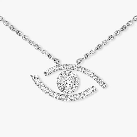 [ELAN LUXE]Pave_ Diamond Necklace Lucky Eye
