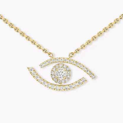 [ELAN LUXE]Pave_ Diamond Necklace Lucky Eye