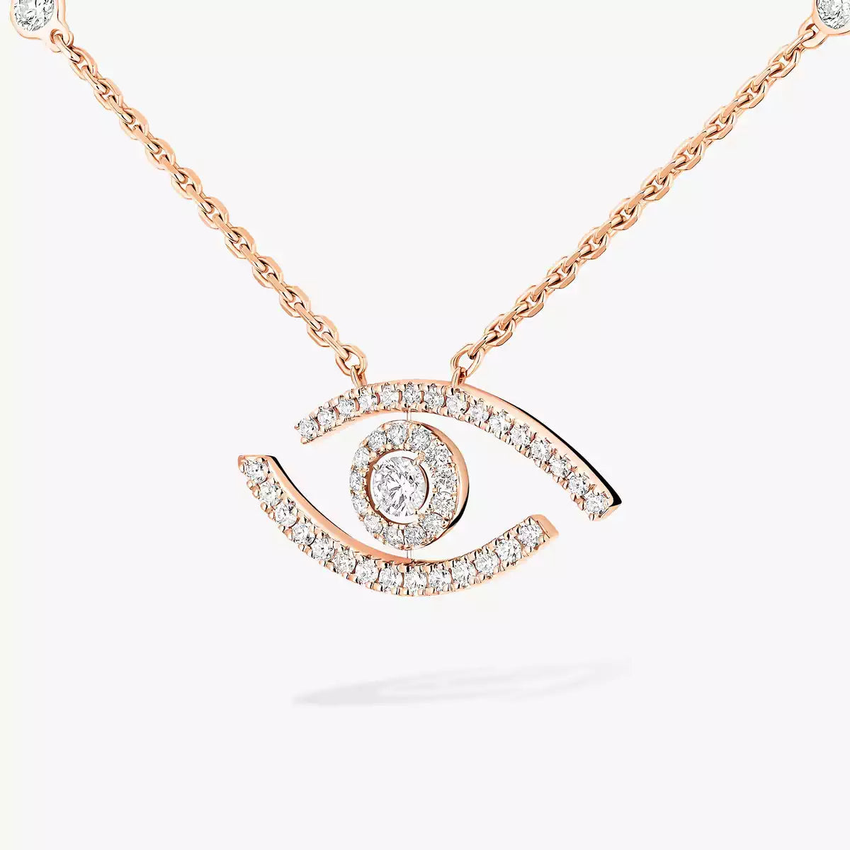 [ELAN LUXE]Pave_ Diamond Necklace Lucky Eye