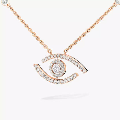 [ELAN LUXE]Pave_ Diamond Necklace Lucky Eye