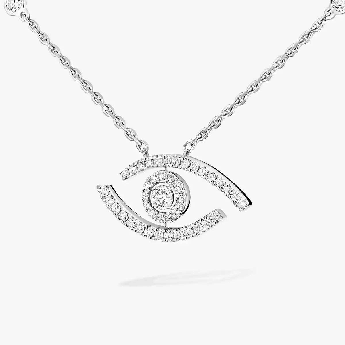 [ELAN LUXE]Pave_ Diamond Necklace Lucky Eye