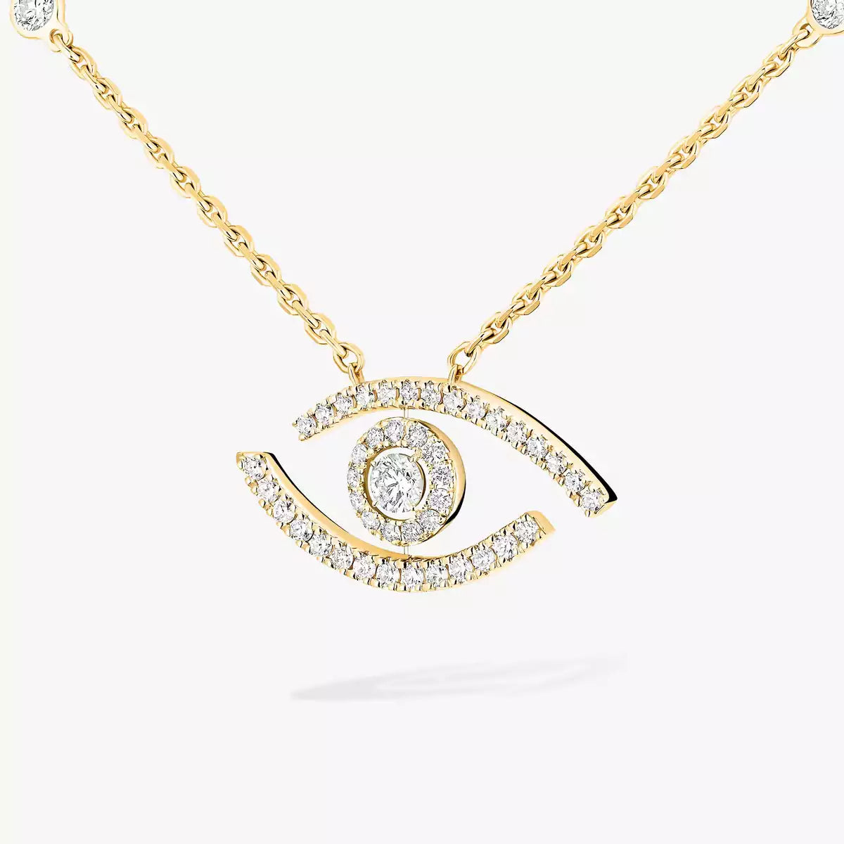 [ELAN LUXE]Pave_ Diamond Necklace Lucky Eye