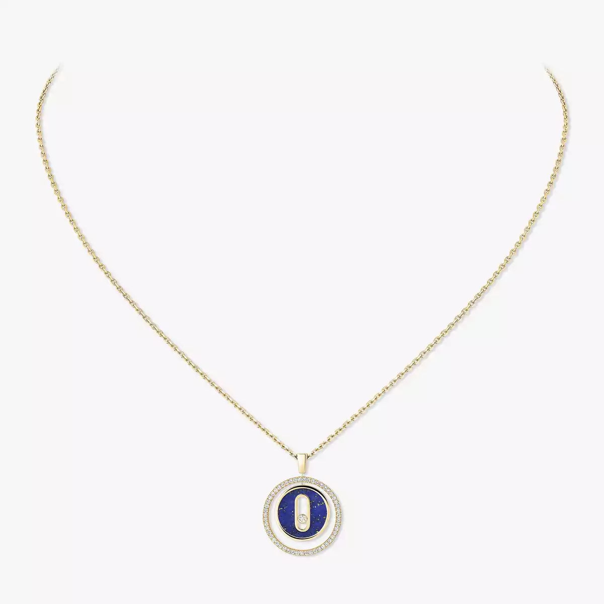 [ELAN LUXE]Lucky Move Diamond Necklace in Rose Gold and White Mother-of-Pearl