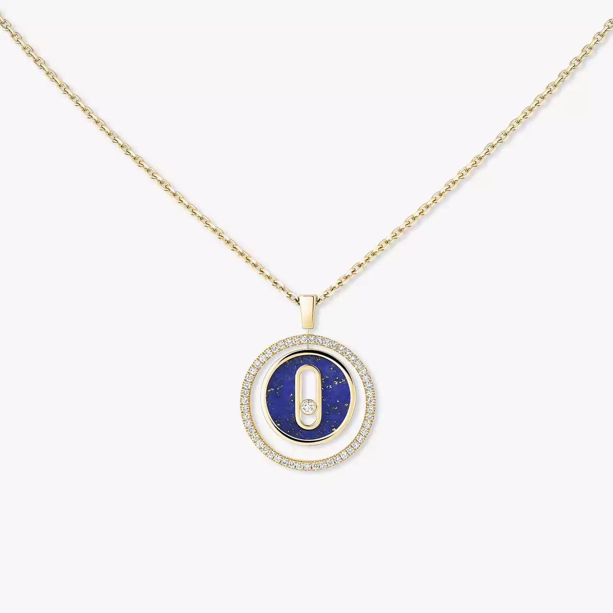 [ELAN LUXE]Lucky Move Diamond Necklace in Rose Gold and White Mother-of-Pearl